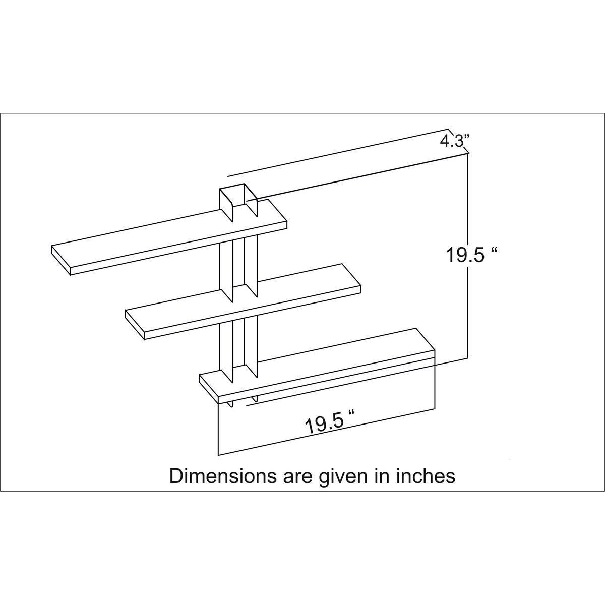 Zipcode Design 3 Piece Tiered Shelf with Adjustable Shelves & Reviews